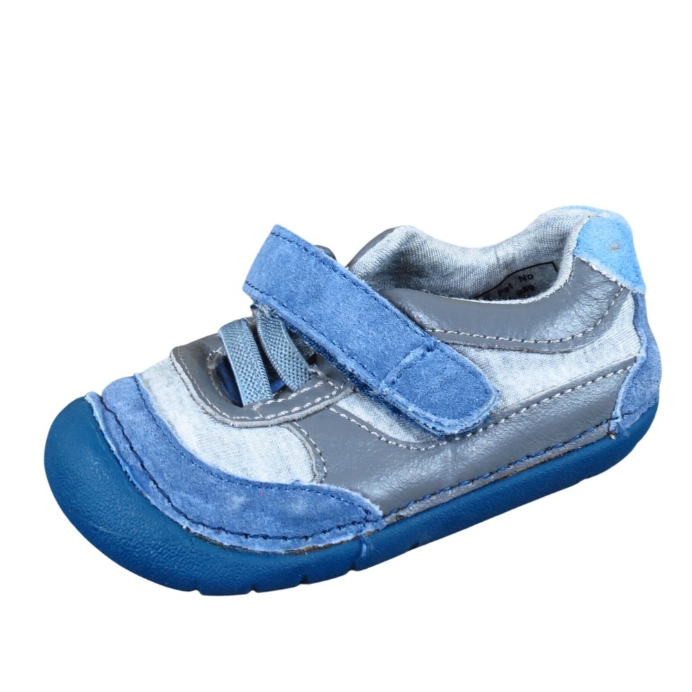 Tucker + Tate‎ ActionFlex Toddler Sneaker Size 3W Walking Shoe Blue Grey Leather